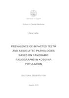 Prevalence of impacted teeth and associated pathologies based on panoramic radiographs in kosovar population
