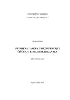 Primjena lasera u dezinfekciji i čišćenju korijenskih  kanala