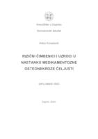 Rizični čimbenici i uzroci u nastanku medikamentozne osteonekroze čeljusti