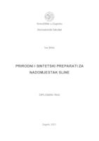 Prirodni i sintetski preparati za nadomjestak sline