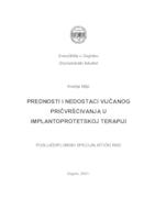 Prednosti i nedostaci vijčanog pričvršćivanja u implantoprotetskoj terapiji 