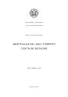 prikaz prve stranice dokumenta Nastava na daljinu i studenti dentalne medicine