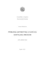 prikaz prve stranice dokumenta Primjena antibiotika u dječjoj dentalnoj medicini