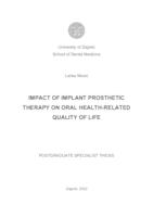 prikaz prve stranice dokumenta Imact of implant prosthetic therapy on oral health-related quality of life 