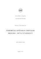 prikaz prve stranice dokumenta Poremećaji spavanja i dentalna medicina - mit ili stvarnost?