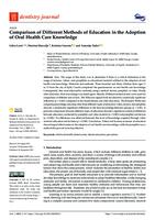 prikaz prve stranice dokumenta Comparison of Different Methods of Education in the Adoption of Oral Health Care Knowledge