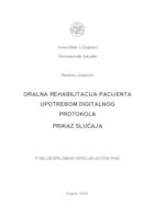 prikaz prve stranice dokumenta Oralna rehabilitacija pacijenta upotrebom digitalnog protokola: prikaz slučaja