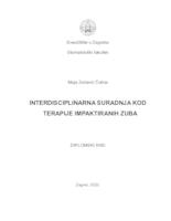 prikaz prve stranice dokumenta Interdisciplinarna suradnja kod terapije impaktiranih zuba