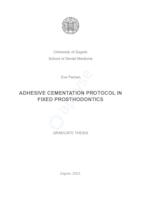 prikaz prve stranice dokumenta Adhesive cementation protocol in fixed prosthodontics