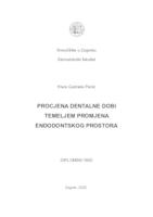 prikaz prve stranice dokumenta Procjena dentalne dobi temeljem promjena endodontskog prostora