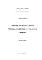 prikaz prve stranice dokumenta Tehnike augmentacije kod vertikalne atrofije alveolarnog grebena