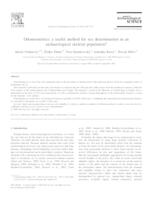 prikaz prve stranice dokumenta Odontometrics: a useful method for sex determination in an archaeological skeletal population?