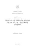 prikaz prve stranice dokumenta Impact of the face mask wearing on the dry eye symptoms in dentistry