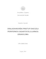 prikaz prve stranice dokumenta Oralnokirurški pristup eksciziji perifernog gigantocelularnog granuloma