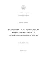 prikaz prve stranice dokumenta Eksperimentalni i komercijalni kompozitni materijali s remineralizacijskim učinkom