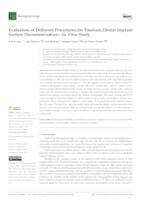 prikaz prve stranice dokumenta Evaluation of Different Procedures for Titanium Dental Implant Surface Decontamination—In Vitro Study