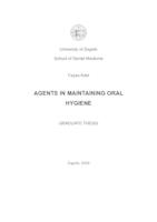 prikaz prve stranice dokumenta Agents in maintaining oral hygiene