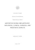 prikaz prve stranice dokumenta Aesthetics in oral implantology: biological, clinical, surgical, and prosthetic aspects