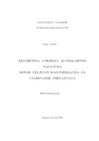prikaz prve stranice dokumenta Ekstremna atrofija alveolarnog nastavka donje čeljusti kao indikacija za usađivanje implantata 