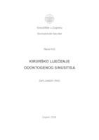 prikaz prve stranice dokumenta Kirurško liječenje odontogenog sinusitisa