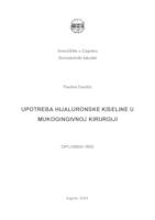 prikaz prve stranice dokumenta Upotreba hijaluronske kiseline u mukogingivnoj kirurgiji