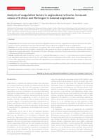 prikaz prve stranice dokumenta Analysis of coagulation factors in angioedema/urticaria: increased values of D-dimer and fibrinogen in isolated angioedema