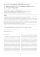 prikaz prve stranice dokumenta In vivo assessment of genotoxicity  in buccal cells of children undergoing tooth restoration