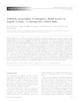 prikaz prve stranice dokumenta Antibiotic prescription in emergency dental service in Zagreb, Croatia – a retrospective cohort study