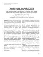 prikaz prve stranice dokumenta Androgen Receptor as a Biomarker of Oral Squamous Cell Carcinoma Progression Risk