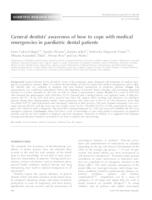 prikaz prve stranice dokumenta General dentists’ awareness of how to cope with medical emergencies in paediatric dental patients