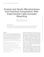 prikaz prve stranice dokumenta Enamel and Dentin Microhardness and Chemical Composition After Experimental Light-activated Bleaching