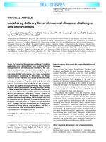 prikaz prve stranice dokumenta Local drug delivery for oral mucosal diseases: challenges and opportunities