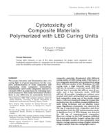 prikaz prve stranice dokumenta Cytotoxicity of Composite Materials Polymerized with LED Curing Units