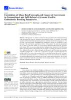 prikaz prve stranice dokumenta Correlation of Shear Bond Strength and Degree of Conversion in Conventional and Self-Adhesive Systems Used in Orthodontic Bonding Procedures