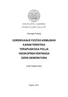 prikaz prve stranice dokumenta Određivanje fizičko-kemijskih karakteristika terapijskoga polja visokofrekventnoga ozon generatora