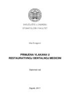 prikaz prve stranice dokumenta Primjena vlaknima ojačanih materijala u restaurativnoj dentalnoj medicini
