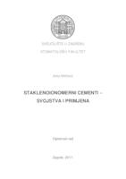 prikaz prve stranice dokumenta Staklenoionomerni cementi - svojstva i primjena