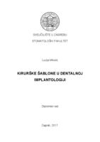 prikaz prve stranice dokumenta Kirurške šablone u dentalnoj implantologiji