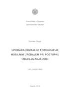 prikaz prve stranice dokumenta Uporaba digitalne fotografije mobilnim uređajem pri postupku izbjeljivanja zubi