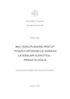 prikaz prve stranice dokumenta Multidisciplinarni pristup terapiji hipodoncije gornjih lateralnih sjekutića - prikaz slučaja