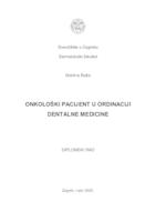 prikaz prve stranice dokumenta Onkološki pacijent u ordinaciji dentalne medicine