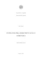 prikaz prve stranice dokumenta Stomatološka dokumentacija u forenzici