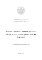 prikaz prve stranice dokumenta Navike u primjeni oralne higijene na području sisačko-moslavačke županije