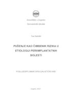 prikaz prve stranice dokumenta Pušenje kao čimbenik rizika u etiologiji periimplantatnih bolesti