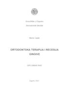 prikaz prve stranice dokumenta Ortodontska terapija i recesija gingive